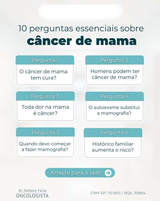 10 perguntas essenciais sobre câncer de mama 1